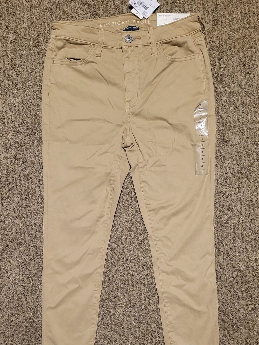 Womens Beige Chino Pants - Classic Slim Fit